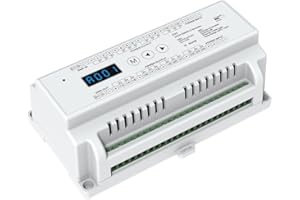 NUTBRO 24 CH Constant Voltage DMX512 Decoder Din Rail Mounted 24 Channel 24CH RGB Controller 24ch Dimming Controller DC 5-24V