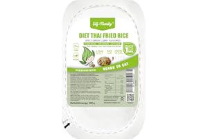 ‎ELF-FAMILY Elf-Family Diät Thai Gebratener Reis - Würziges grünes Curry aus Thailand - Fertiggerichte für Mikrowelle in 1 Min - 100% Natürlich Thai- Proteinreich/Kalorienarme/Vegane/Vorgekocht- 1er Box…
