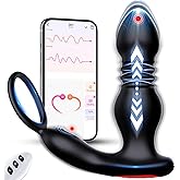 Analplug Sex Spielzeug für Die Männer Anal Dildo Vibrator, Anal Plug Prostata Stimulator Massagegerät Buttplug Penisring Schu