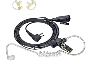 UAYESOK Covert - Auricolare di sicurezza per walkie talkie Motorola XT420 XT460 CP040 GP300 DP1400 CLS1110 CLS1410 Hytera radio con microfono PTT e tubo acustico