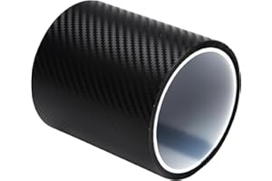 UOCAI Folia samochodowa czarna, 10 cm x 3 m, folia ochronna do lakieru, dekoracyjna folia karbonowa, folia samoprzylepna do samochodu, listwy progowe