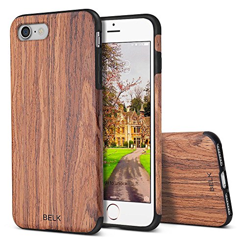 iPhone 6S Case, iPhone 6 Case, BELK [Soft Wood Case] Ultra Hybrid
Rubber Bumper Case, Reinforced Slim TPU Back Cover for iPhone 6 &
iPhone 6S(4.7 inch) - Cherry