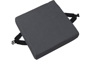 EN AyuL Sitzkissen, rutschfeste Schnalle, quadratisch, Stuhlkissen, für Garten, Büro, Schule, Terrasse, Bistro (35 x 35 x 3 cm, dunkelgrau)