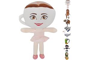 AUNGCSHE Italian Brainrot Personaggi, Ballerina Cappuccina Peluche, Cappuccino Assassino Peluche, Pupazzo Tung Tung Tung Sahur, Adatto a Bambini e Adulti, da Collezione (Cappuccino)