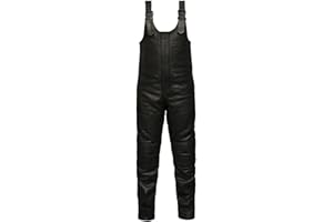 Skintan Mens CE Armoured Leather Motorcycle Salopettes Trousers