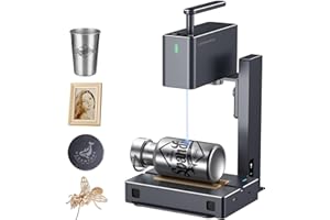 LaserPecker L2 Grabado Laser, Grabadora Laser Portátil Grabador Láser con Gafas de Protección Soporte Electrico, DIY Corte Laser Máquina por Madera Cuero Metal - Admite Grabado 360°/Grabado Móvil