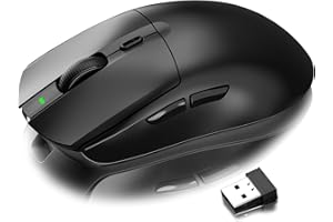 ATTACK SHARK Mysz do Gier AJ139 G PRO Wireless, Lekka 59 g, Myszy FPS, Czujnik Optyczny PixArt PAW3395, 26K DPI, Tryb Dualny 2,4G / Przewodowa Mysz, 6 Programowalnych Przycisków, dla Win/Mac - Czarna