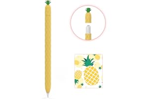 AHASTYLE Cover in silicone per Apple Pencil 2 Design a forma di frutta, morbida custodia protettiva per Apple Pencil 2° generazione (ananas)