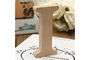 Gspirit Decorativo De Madera Letras, Original Color 26 Alfabeto Madera Letras para Ombre para niños Cumpleaños Fiesta Boda Casa (I)