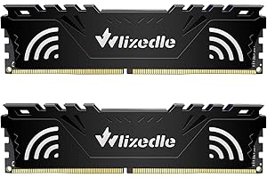 Wlizedle DDR4 3200MHz Memoria RAM 16GB Kit (2x8GB) XMP 2.0 CL16 U-DIMM Modulo di Memoria PC4-25600 288-Pin 1.35V 1Rx8 per Desktop/Computer, Nero