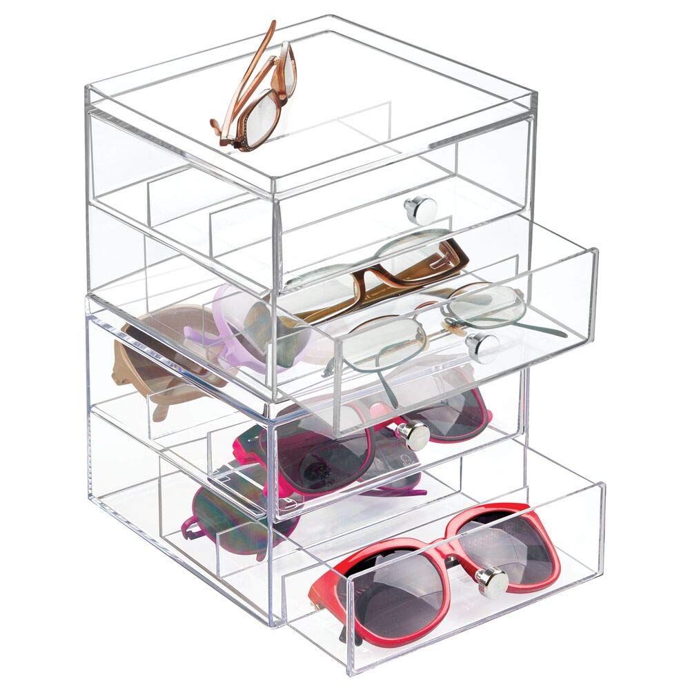 mDesign-Boite-de-Stockage--Lunettes-Support--Lunettes-Pratique-Accessoire-de-Rangement-Intelligent