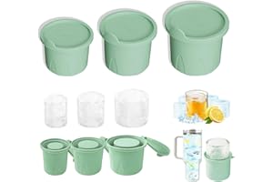 ATUOXING Stanley Cup, forma do kostek lodu, silikonowa forma do kostek lodu Stanley Cup, forma do kostek lodu wielokrotnego użytku, bezpieczna forma do kostek lodu o pojemności 20-40 uncji (zielona)