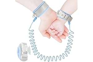 Locisne Avec clip de verrouillage, cordon perdu, bleu, 1,5 m, sécurité bébé et enfant, bracelet anti-perte, aide à la marche, voyage essentiels + fonction antivol bagages