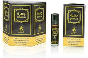 Aceite perfumado Jumrah – Perfume mixto concentrado sin alcohol – Ayat Perfumes – 6 x 6 ml – Perfume oriental de Dubai de larga duración