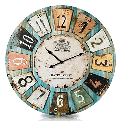 Uhr Wanduhr Romantik Landhaus 60 cm Vintage Antik Look II 73