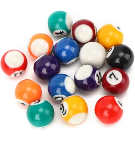 Set Di 16 Gaci Colorati Per Biliardo - Palline Numerate In Resina E Metallo - Foto 6