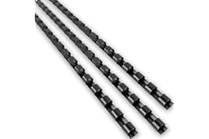 FOSHISY Plastic Binding Combs 21 Ring A4 8mm Comb Binding Spines,40 Sheet Capacity,Pack of 100,Black