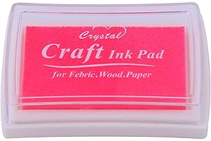 YPSelected Craft Ink Pad Inkpad for Paper Wood Fabric 15 Colors Available for Rubber Stamps (Pink)
