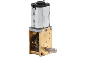 CNBTR DC Brush 3V Mini Gear Motor, Micro Turbo Worm Geared Motor N20 Reduction Geared Motor(DC 3V 16RPM)