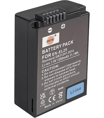 PowerSmart Batteria EN-EL25 Da 1180 MAh Con Ricarica USB-C Per Nikon Z30, Z50, Zfc