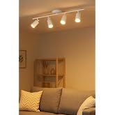 Spoti Modern Tasarım Salon - Mutfak - Banyo Spot Ledli Sıralı Avize (BEYAZ, 80 CM, 6500, Kelvin)