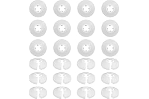 LAITER 24 PCS Rosetta Copertura Termosifone Copritubo per Tubi Bianco Collari di Copertura Copri Copertura Rosetta Plastica Termosifoni Collari Pipe Collar Copertura Tubi Radiatori Morsetti