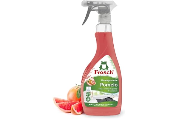 Frosch - Quitagrasas Desengrasante Ecológico Pomelo, Apto para Superficies Alimentarias, Elimina la Grasa sin Esfuerzo - 500 ml