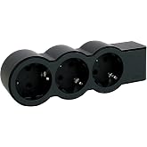 LEGRAND Power Strip, 3 Outlets, s/Cable, Black/Dark Grey 694574 | Power Strip, Power Strip with 3 Outlets, Cordless, Black/Da