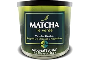 SABOREATE Y CAFE THE FLAVOUR SHOP Té Verde Matcha Ceremonial Japonés - 100% Natural Polvo Puro Quemagrasa - Infusión Adelgazante - 100 gr