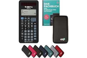 TEXAS INSTRUMENTS ﻿CALCUSO Paquete Estándar Negro con Calculadora TI-30X Pro Mathprint