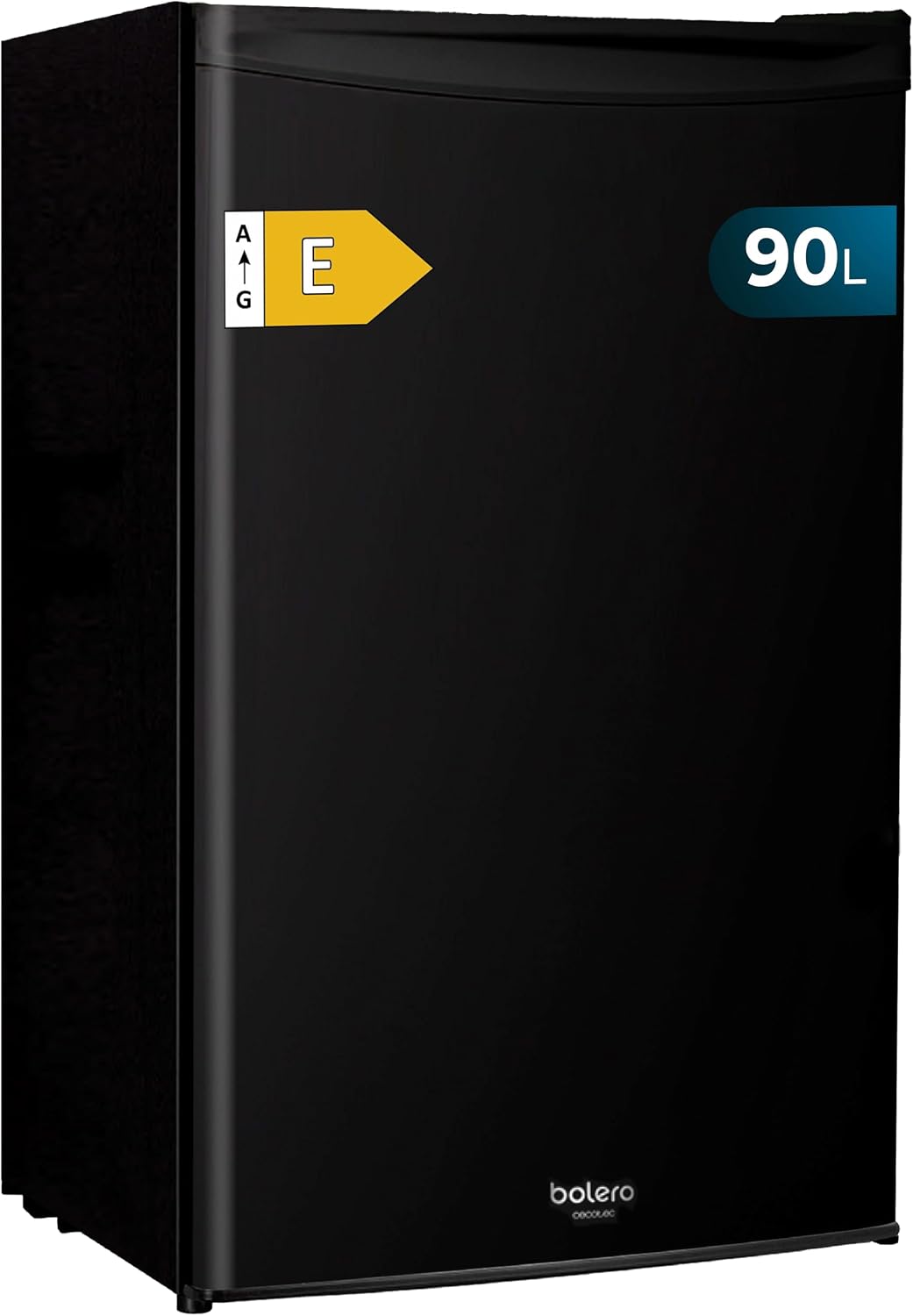 Cecotec Nevera Pequeña Frigorífico Mini Retro 91L 1 Puerta Bolero Coolmarket TT Origin 90 Black E. Frigorífico Sobremesa, 83cm de Alto y 47cm de Ancho, Bajo Consumo, Temperatura Regulable