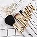 DUcare 8Pcs Travel Makeup Brushes Goat Synthetic Hair Cosmetic Set with Case