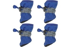 UKCOCO Dog Waterproof Boots - Adjustable Dog Shoes with Non-Slip Sole for Small to Medium Dogs Perfect for Outdoor Activities 4 Pcs