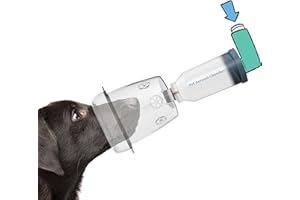 ICARE-PET Haustier-Aerosol-Inhalatorkammer für alle Katzen und kleine Hunde, von Haustieren entworfene Silikonmaske, passend für alle Katzen, Inhalator für Katzen und Kätzchen (Mittelgroßer Hund)