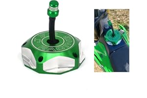 USTPO Motorrad CNC Gas Tankdeckel Abdeckung Aluminium Billet mit Entlüftung für YZ WR KX KLX KFX 85 125 250 450 RMZ 250 450 Motor Dirt Pit Bike - Grün