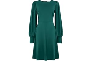 Joe Browns Women's Colour Block Puff Sleeve Mini Skater Dress Casual