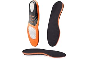 Aomiduo Plantillas ortopédicas para zapatos de trabajo, plantillas para pies planos, fascitis plantar, alivia los pies de mujeres y hombres (EU42-46(30.5CM) Naranja)