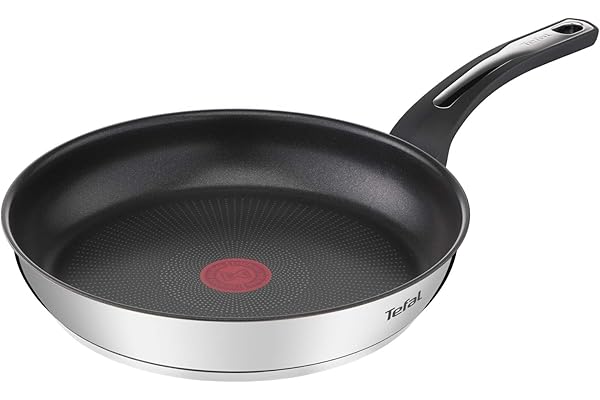 Tefal Emotion Poêle 20 cm, Revêtement antiadhésif, Garantie 10 ans, Diffusion de chaleur homogène, Design élégant, Poignée robuste, Induction, Indicateur de cuisson E3000204