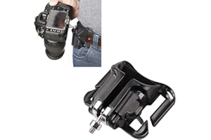 Hensych Clip de cinturón Cinturón Cinturón Soporte de funda Correa de hombro Botón de hebilla para cámara DSLR/para Sony/para Canon/para Nikon/para Olympus/para Fuji (Teniendo 10 kg)