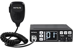 Retevis MB63 CB Radio, Kit Completo con Pantalla LCD, Am/FM, ANL, Función PA, SQ/ASQ, VOX, EMG CH9/19, Radio CB Portátil para Fuera de la Carretera (1 Pieza)