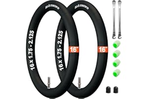 ‎AVVS TECH 14 х 1.75-2.125, 16 х 1.75-2.125, 18 х 1.75-2.125, 20 х 1.75-2.125 Schlauch Kinderfahrrad und Fahrradanhänger 2 Stück Packung für Reifen 14, 16, 18, 20 Zoll x1.75/1.95/2.125 mit AV Inkl 2 Montierhebel