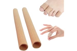 ILLUVA 2 Stück Schneidbar Silikon Zehenschutz Toe Cushion Tube Schlauchbandage Soft Gel Fingerschutz Zehenkappen Pad (Für Kleine Zehen -15CM)