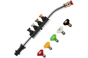 OHAYORI Lancia ad Alta Pressione per Idropulitrice Karcher K2/K3/K4/K5/K6/K7, 15” Lancia di Prolunga per Idropulitrici con 5 Ugelli di Ricambio, Accessorio Per Idropulitrice Pistola