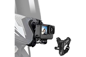 KEYQUEEN Soporte Casco de Moto Mento para GoPro Hero 13 12 11 10 9 8 7 6 5 para dji OSMO Action 5 Pro 4/3 para Session Soporte de Cámara de Gancho J Silicona Antideslizante Cámara de Acción Accesorios