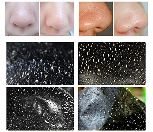 Gesichtsmaske Schwarz, Reinigungsmaske Black Head Mud Mask Mitesser Maske Tiefenreinigung Mitesser Akne Entferner Peel off Maske Bamboo charcoal Pore Acne Peel Purifying Black Head Peel off Maske anti Akne, Reinigungsmaske Mitesser Akne Öl-Kontrolle (60g) - 8