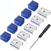 3D Printer TMC2208 Stepper Motor Driver,TMC2208 V1.2 Stepper Driver Module Carrier with Heat Sink Screwdriver for 3D Printer 