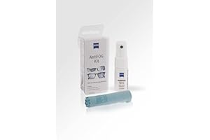 ZEISS Kit antiappannamento, trattamento antiappannamento per occhiali e occhiali, spray da 15 ml + panno (confezione doppia)