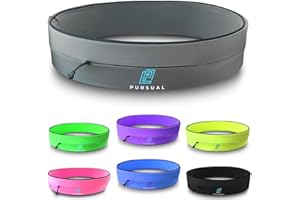 PURSUAL Running Belt with Money & Phone Pouch - Sweatproof Running Phone Holder with Large Capacity - Running Waist Pouch for Men & Women - Perfect Phone Holder for Running & Outdoor Activities