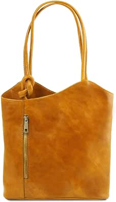 Coccinelle borsa convertibile a zaino mini bag pelle di vitello turchese  chiaro 27x21x8 cm - Stileo.it