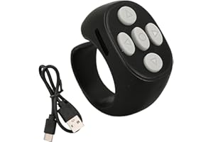 VIKYE TIK Tok Bluetooth Remote Control Page Turner, Tiktok Wireless Scroll Remote, Akumulator, Ring Design Pilot Tiktok Bluetooth Remote Photo Turner Page Turner(czarny)